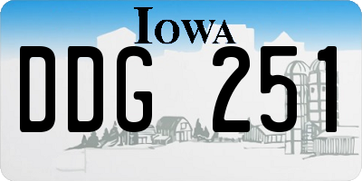 IA license plate DDG251