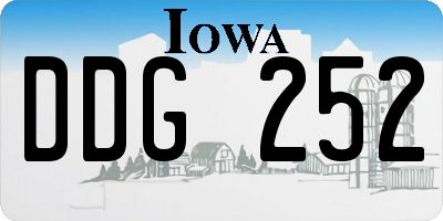 IA license plate DDG252