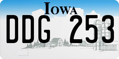 IA license plate DDG253