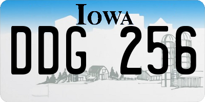 IA license plate DDG256