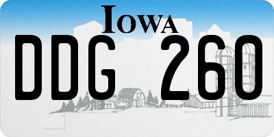 IA license plate DDG260