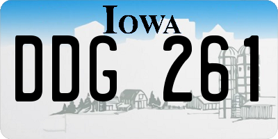 IA license plate DDG261