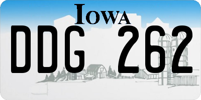 IA license plate DDG262