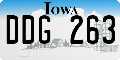 IA license plate DDG263