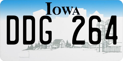 IA license plate DDG264