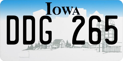 IA license plate DDG265