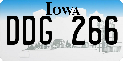 IA license plate DDG266