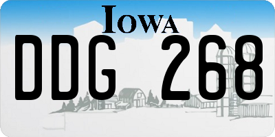 IA license plate DDG268