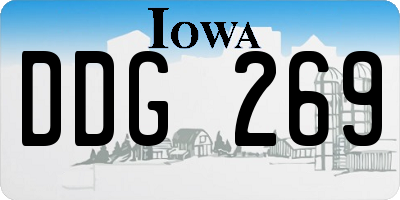 IA license plate DDG269