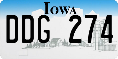 IA license plate DDG274
