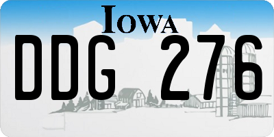 IA license plate DDG276
