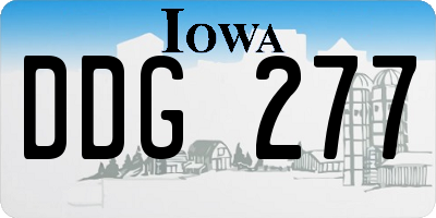 IA license plate DDG277