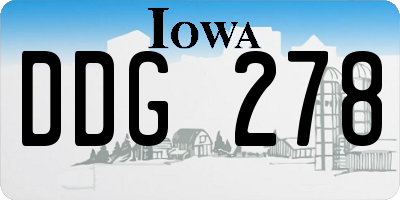 IA license plate DDG278