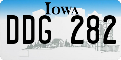 IA license plate DDG282