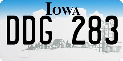 IA license plate DDG283