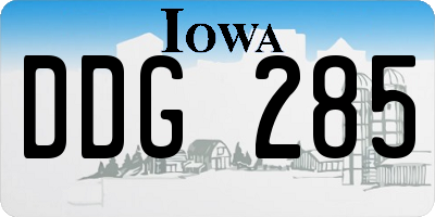 IA license plate DDG285