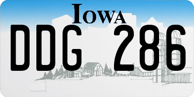 IA license plate DDG286