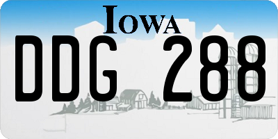 IA license plate DDG288