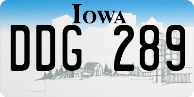 IA license plate DDG289