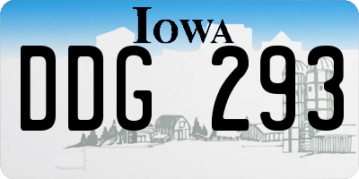 IA license plate DDG293