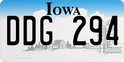 IA license plate DDG294