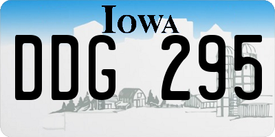 IA license plate DDG295