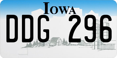 IA license plate DDG296