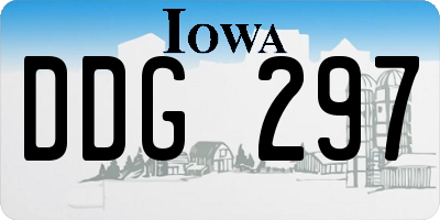 IA license plate DDG297