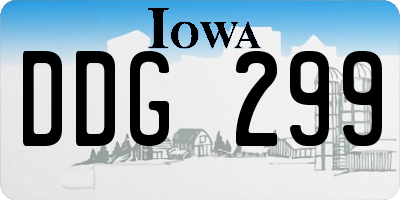 IA license plate DDG299