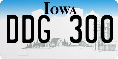 IA license plate DDG300