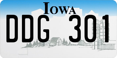 IA license plate DDG301