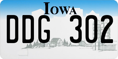 IA license plate DDG302