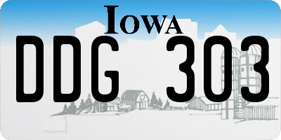 IA license plate DDG303