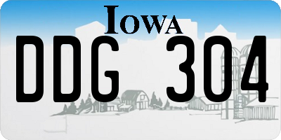 IA license plate DDG304