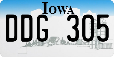 IA license plate DDG305