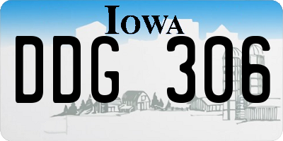 IA license plate DDG306