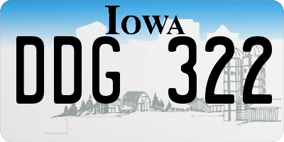 IA license plate DDG322