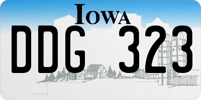 IA license plate DDG323