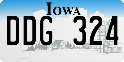 IA license plate DDG324
