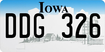 IA license plate DDG326