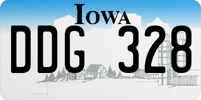 IA license plate DDG328