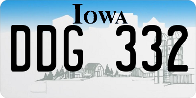 IA license plate DDG332