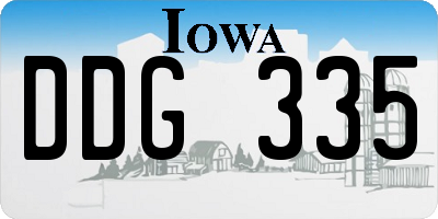 IA license plate DDG335
