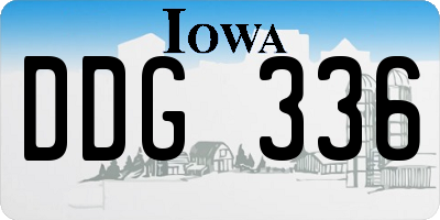 IA license plate DDG336