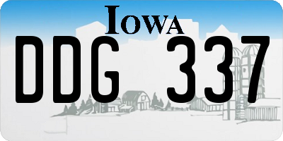 IA license plate DDG337