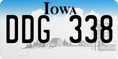 IA license plate DDG338