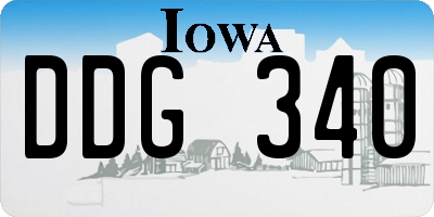 IA license plate DDG340