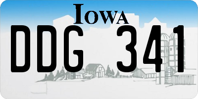 IA license plate DDG341