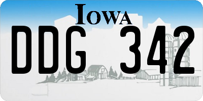 IA license plate DDG342
