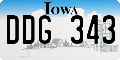 IA license plate DDG343